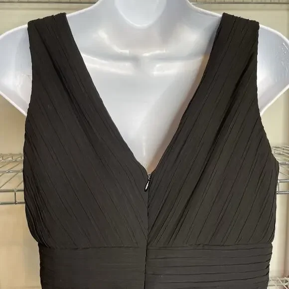 Talbots Women's Little Black Midi Cocktail Dress Size 6 Petite Classic Old Money - Picture 5 of 11